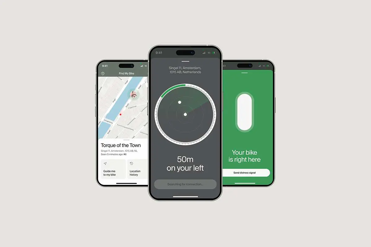 L'application Find My Bike du fabricant de vélo Cowboy